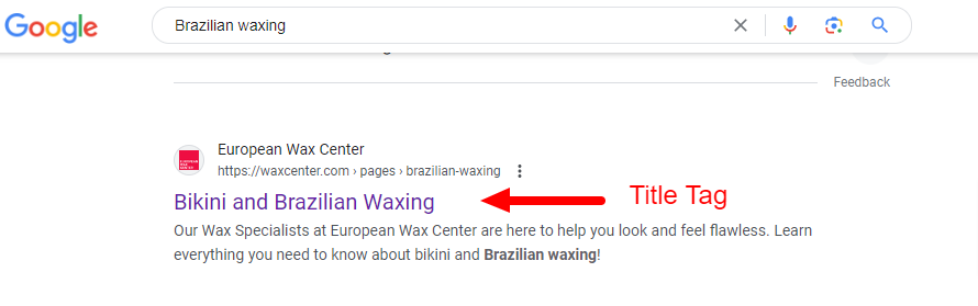 What Is On-Page SEO? 3 title tag in SERPs