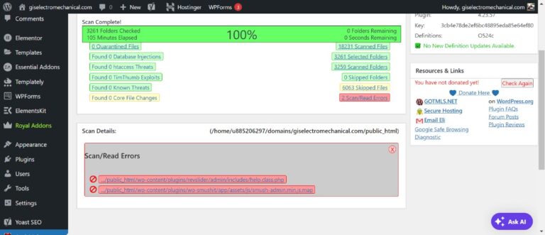 Malware scanning